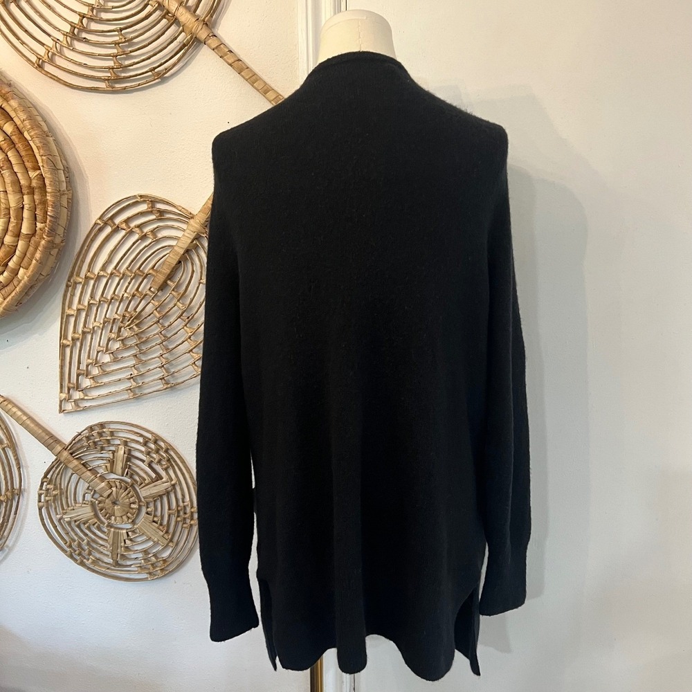 Madewell Alpaca Merino Open Cardigan Black Knit Minimalist Layering Size S - Picture 5 of 8